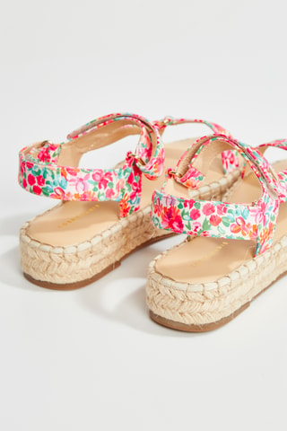 Sandales plateformes en cuir Hijoane - Rose