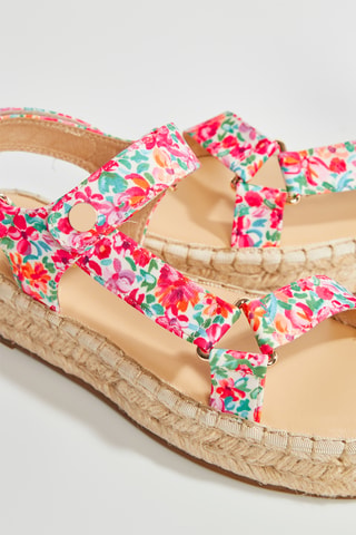 Sandales plateformes en cuir Hijoane - Rose