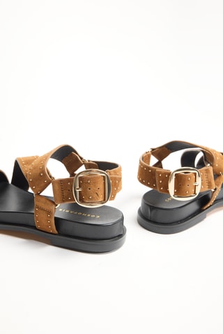 Leren Sandalen - Camel