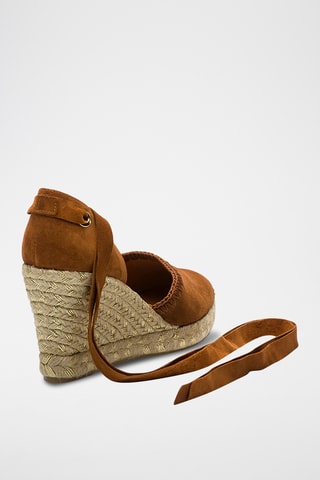 Espadrilles compensées en nubuck Idila - Marron