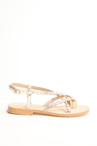 Leren Romeinse Sandalen - Goudkleurig