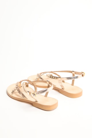 Leren Romeinse Sandalen - Goudkleurig