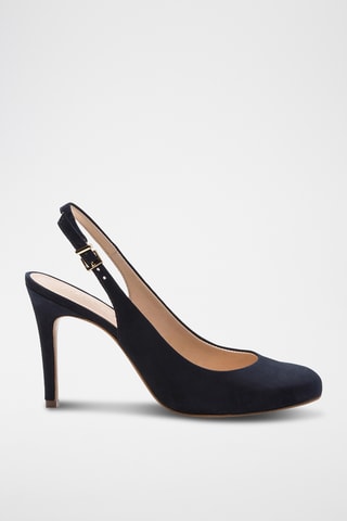Escarpins en cuir Jenama - Bleu marine