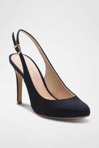Escarpins en cuir Jenama - Bleu marine