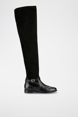 Cuissardes en cuir Kalina - Noir