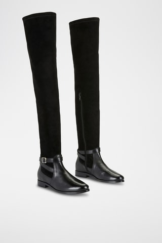 Cuissardes en cuir Kalina - Noir