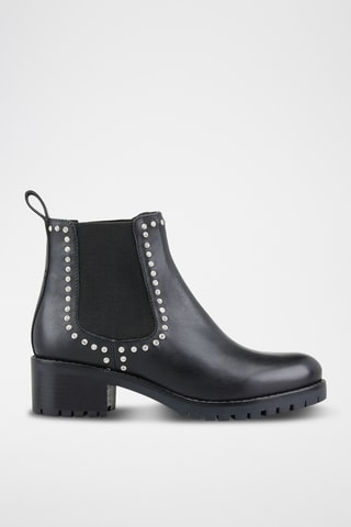 Bottines en cuir Kristen - Noir