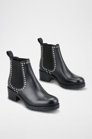 Bottines en cuir Kristen - Noir