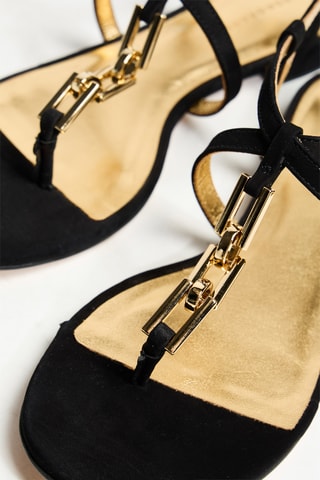 Sandales en cuir Oxany - Noir