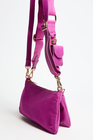Sac bandoulière en cuir Alio - Fuchsia