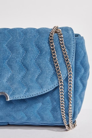 Sac bandoulière en cuir Anabella - Bleu