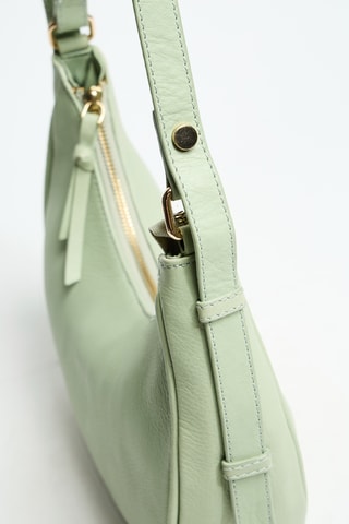 Sac porté épaule en cuir Auriane - Vert clair