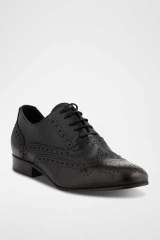 Derbys en cuir Vanille - Noir
