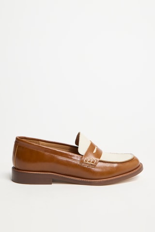 Mocassins vernis en cuir Vinca - Camel