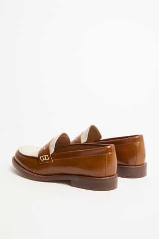 Mocassins vernis en cuir Vinca - Camel