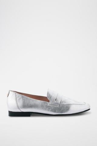 Mocassins en cuir Viveca - Argenté