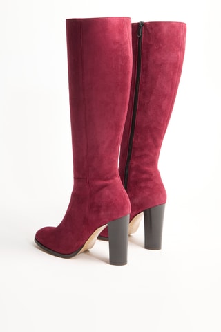 Bottes en nubuck -Bordeaux