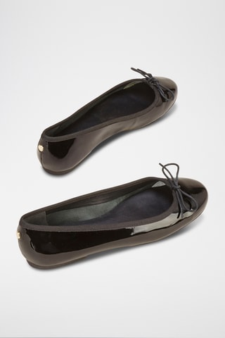 Ballerines vernies en cuir Zalana - Noir