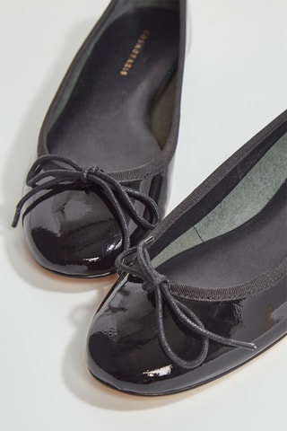 Ballerines vernies en cuir Zalana - Noir