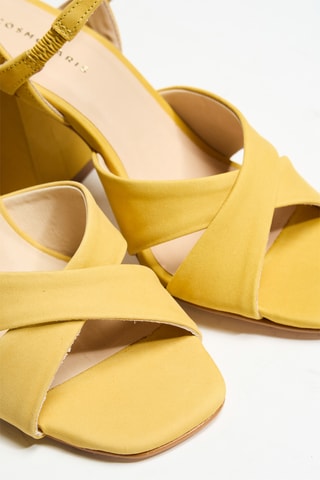Sandalen met Sleehak Zalila - Geel