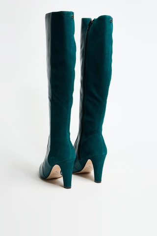 Bottes en cuir verni Zanelle - Vert