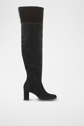 Cuissardes en nubuck - Noir