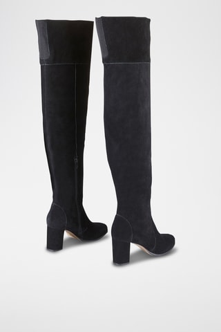 Cuissardes en nubuck - Noir