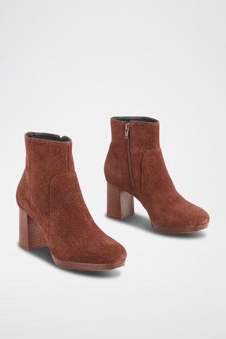 Bottines en cuir Zefina - Marron