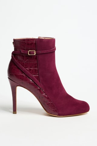 Bottines en cuir Zelene - Bordeaux