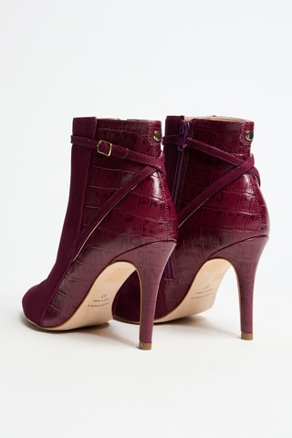 Bottines en cuir Zelene - Bordeaux