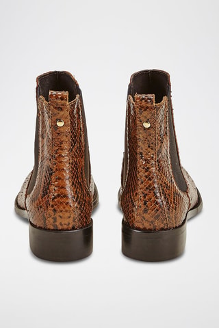 Bottines Chelsea en cuir de veau Filmana - Camel et noir
