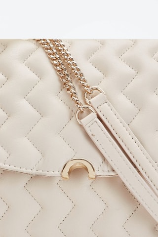 Sac bandoulière en cuir Anabella Beige