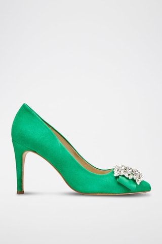 Escarpins en cuir de chèvre velours Manifika - Vert