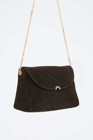 Sac bandoulière en cuir de veau Anabel - Noir