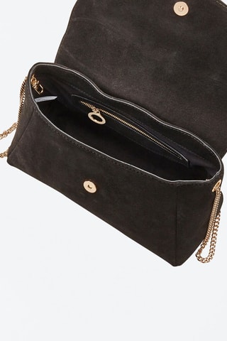 Sac bandoulière en cuir de veau Anabel - Noir