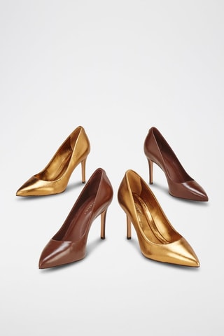 Escarpins en cuir Azoa Marrron