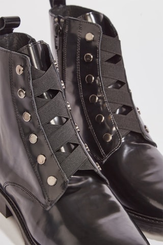 Bottines en cuir Vimie - Noir