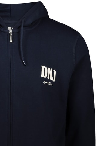 Sweat à capuche - Blanc et bleu