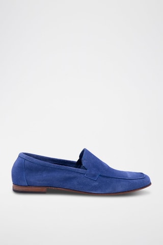 Mocassins en nubuck - Bleu foncé