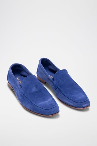 Mocassins en nubuck - Bleu foncé