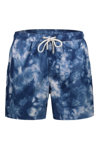 Short de bain tie and dye - Blanc et bleu