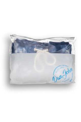 Short de bain tie and dye - Blanc et bleu