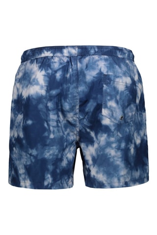 Short de bain tie and dye - Blanc et bleu