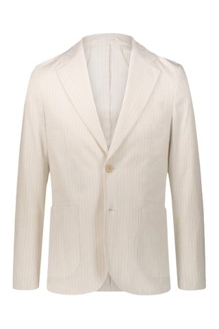Veste lin - Blanc et beige