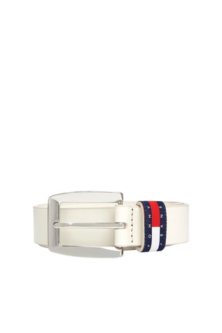 Leren Riem - Tommy Hilfiger - Ecru