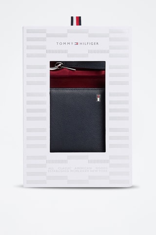 Leren Portefeuille en Pasjeshouder - Tommy Hilfiger - Blauw