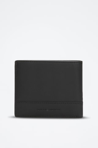 Leren Portefeuille - Tommy Hilfiger - Zwart