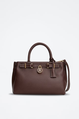 Leren Handtas - Tommy Hilfiger - Bruin
