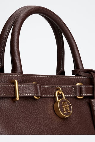 Leren Handtas - Tommy Hilfiger - Bruin