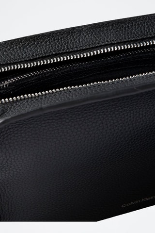 Leren Clutch - Zwart - Zwart en zilverkleurig